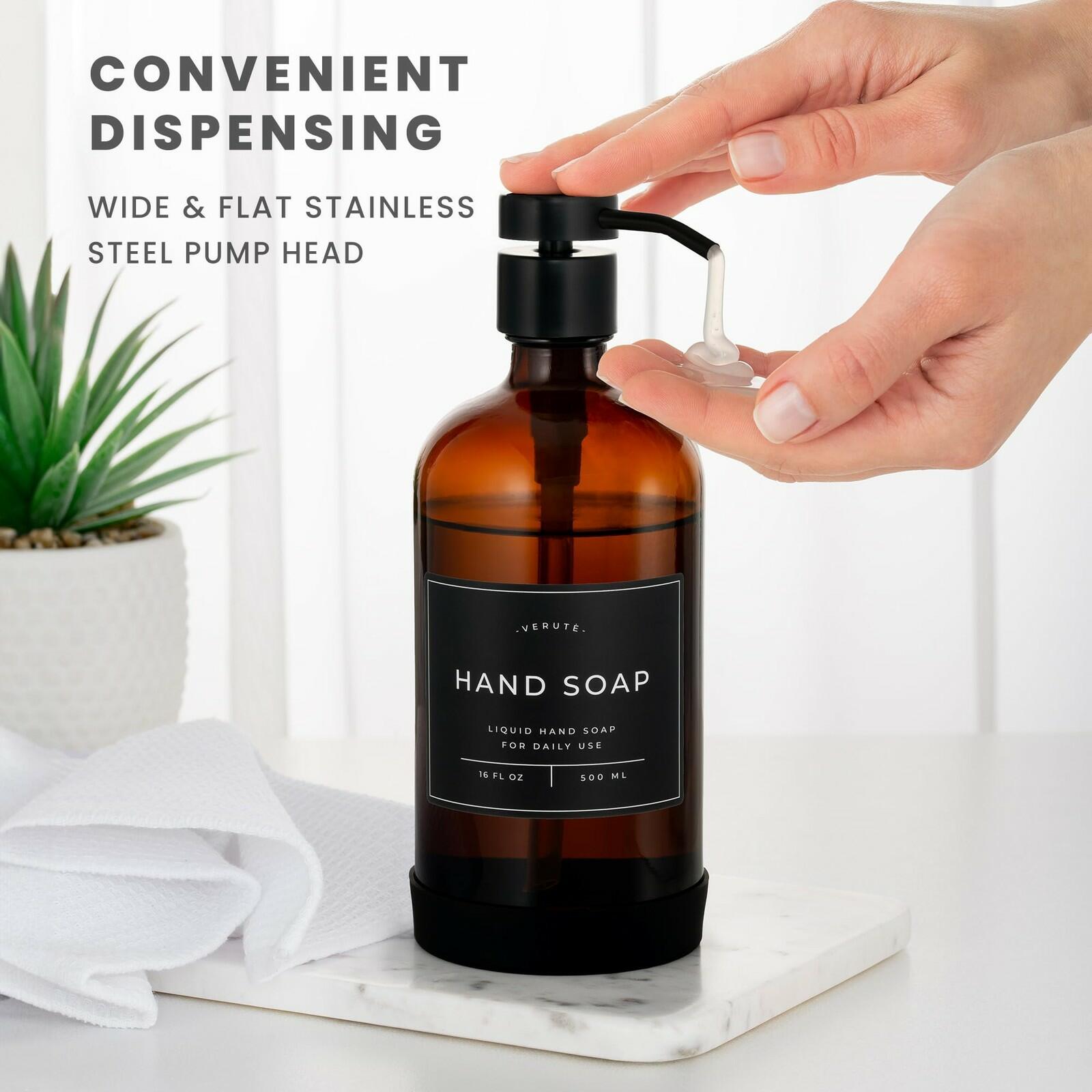 Set Of 2 Hand and Dish Soap Dispenser for Kitchen and Bathroom, Set of 2 16 Oz