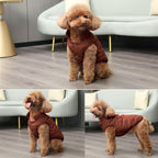 JoyDaog 2 Layers Fleece Lined Warm Dog Jacket for Puppy Winter Cold Weather,Soft