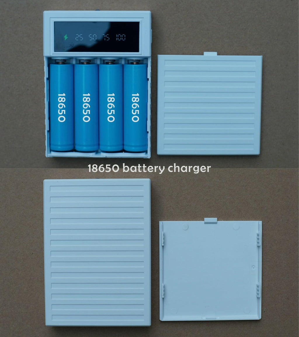 22.5W Fast Charging DIY Power Bank Case for 4 x 18650 Batteries, Solder-Free