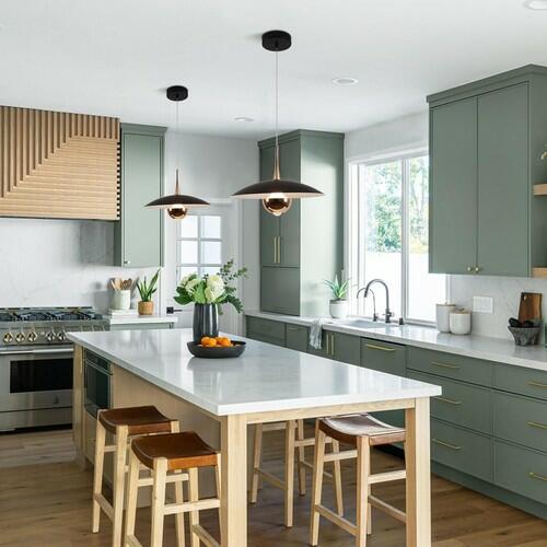 Fulesi Modern Black Pendant Lighting Fixture Mini Metal Ceiling Light Adjustable