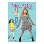 McCall's Patterns M7274 Children's/Girls' Tops, Dress, Skirt and Leggings, Size