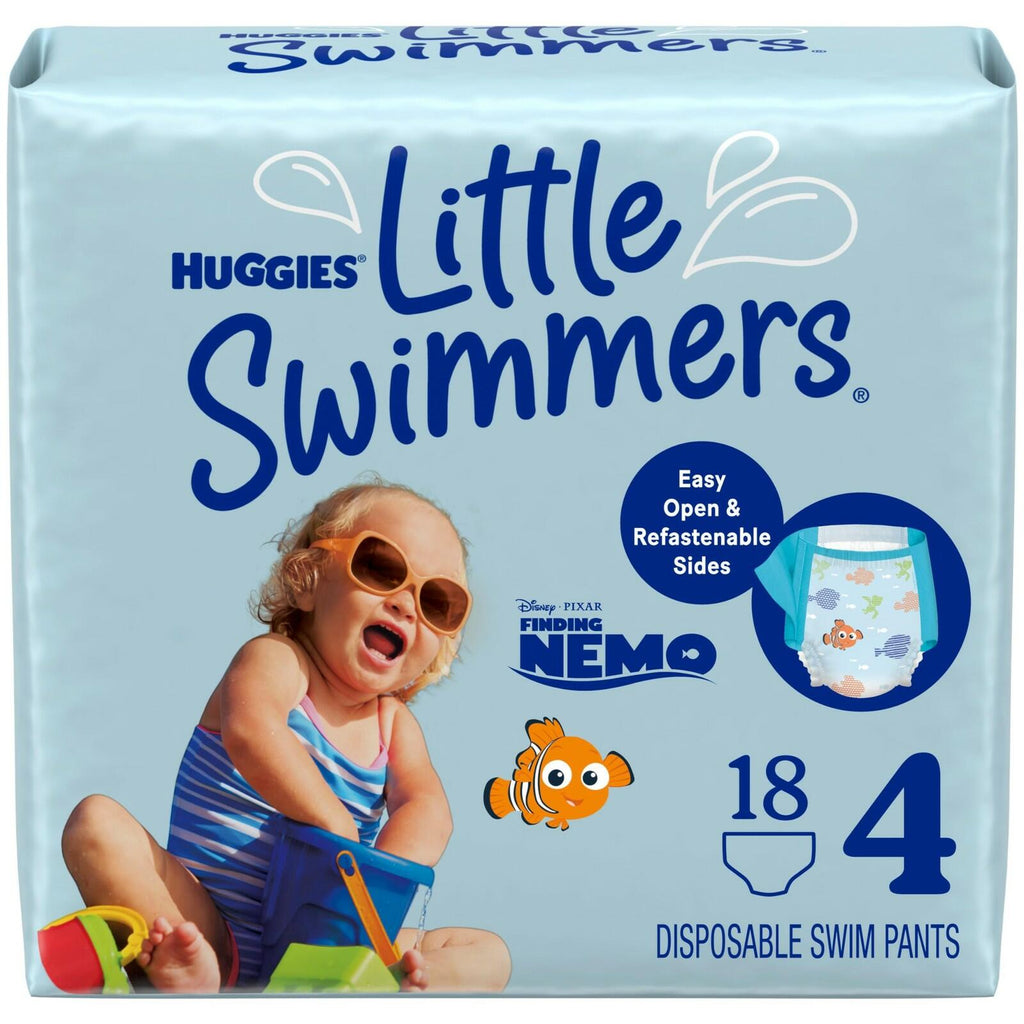 54 Count Huggies Little Swimmers Size 4 Diapers 24-34 lbs