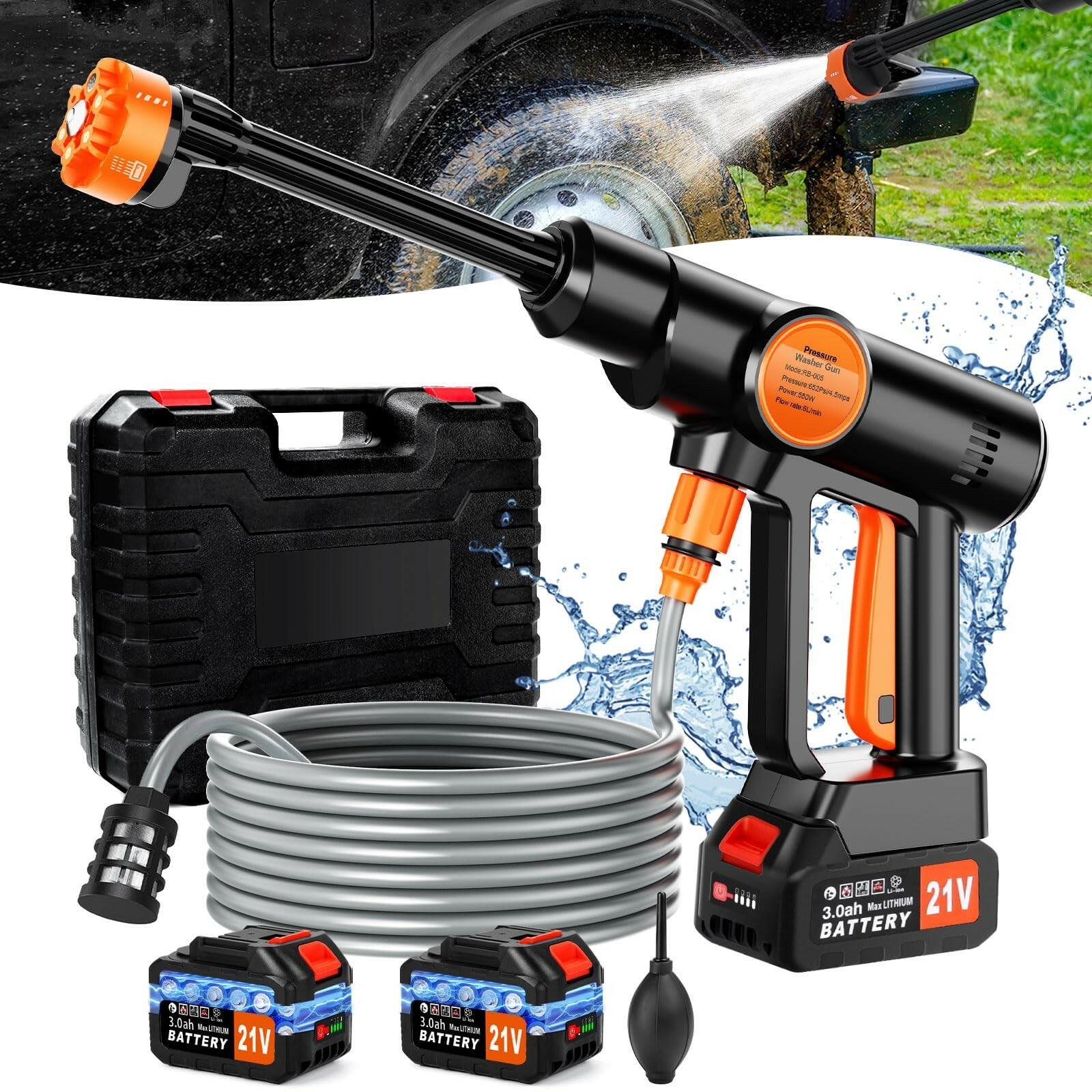 Cordless Pressure Washer Battery Powered, Portable Power Washer, Handheld Car