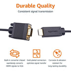 Amazon Basics HDMI (Source) to VGA (Display) Cable (NOT Bidirectional),