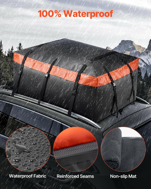 VEVOR Car Rooftop Cargo Carrier Bag, 23 Cubic Feet Roof Cargo Carrier, Heavy