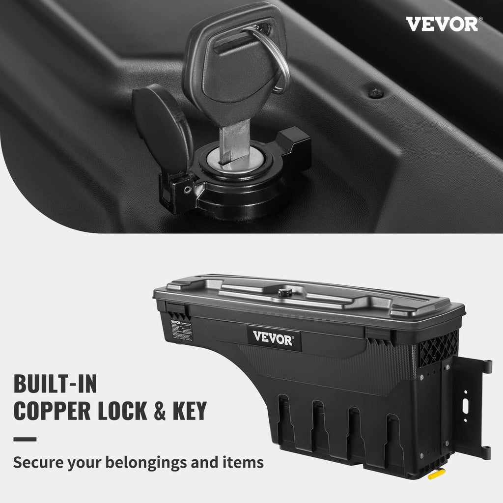 VEVOR Truck Bed Storage Box, Compatible with Chevrolet Silverado 1500 GMC Sierra