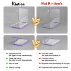 Kintion Pocket Mirror, 1X/3X Magnification LED Compact Travel Makeup Mirror with