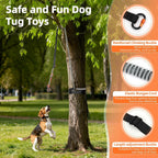 Tivray Outdoor Bungee Tug Toy, Dog Hanging Bungee Tug Toy with 3 Dog Chew Ropes,