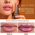 evpct 2Pcs Mauve Plum Cherry Honey Lipstick Tinted Lip Balm, Sheer Hydrating