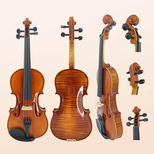 Vetimobato 4/4 Full Size Violin Set Solid Maple Spruce Complete Kit Case Bow