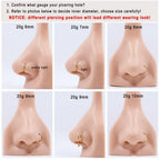 FANSING 16g 6mm Nose Hoop 16 Gauge Hinged Seamless Piercing Jewelry Ring for