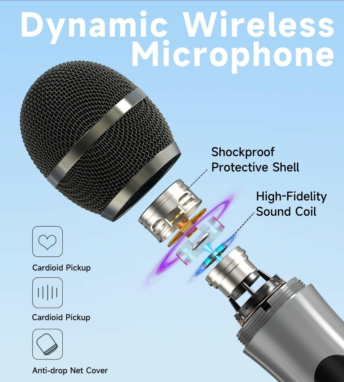 Wireless Microphones, Wireless Microphone with One-to-One Chip Connection, 40H