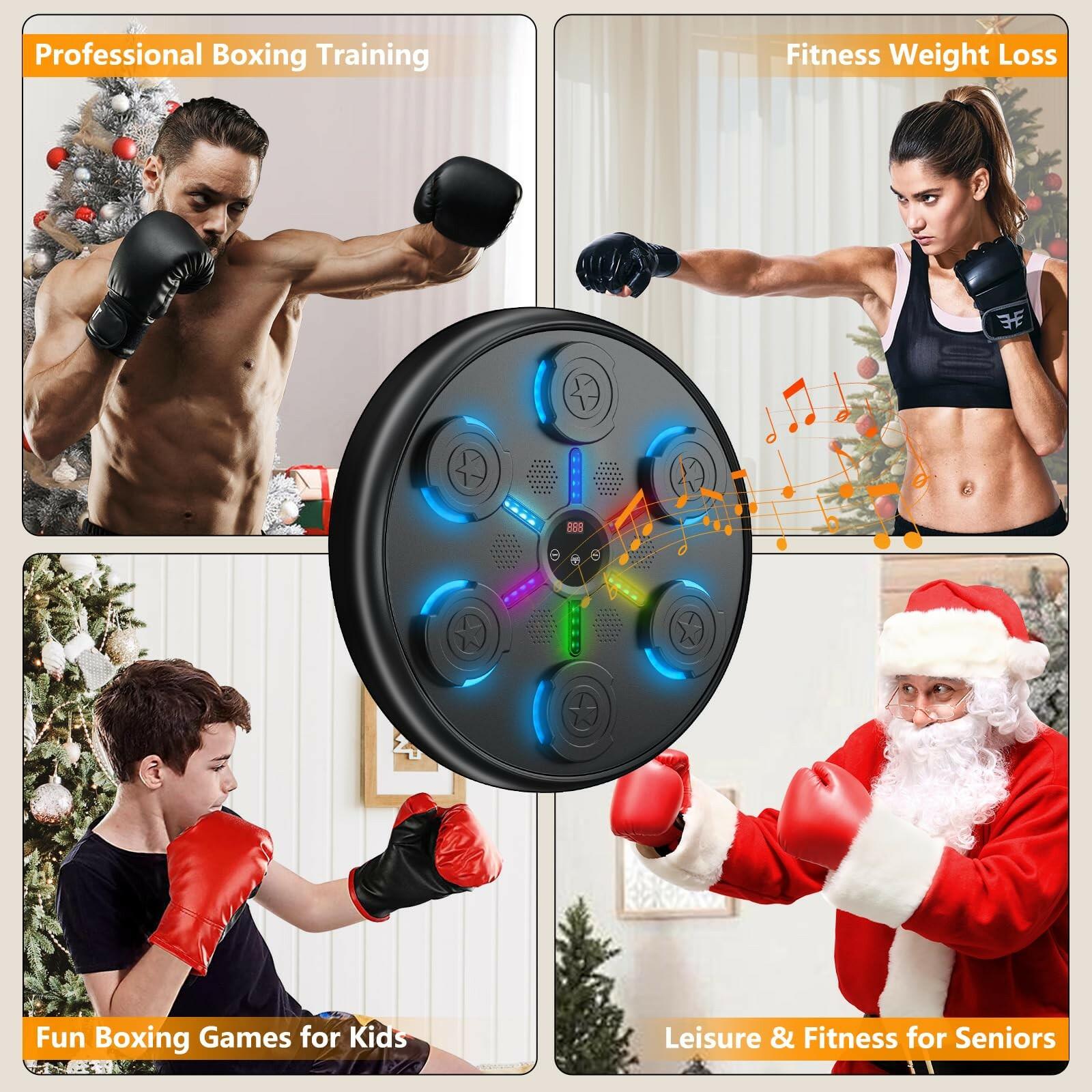 SPUER Music Boxing Machine, Wall-Mounted Punching Machine, Perfect for Adults &