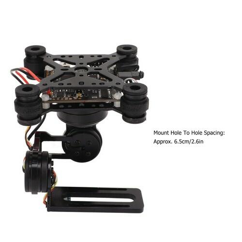 Halearo Brushless 3 Axes Camera Stabilizer Lightweight CNC Aluminum Alloy for FPV Cameras Ultra Stable Construction Black