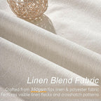 Topfinel Cream Linen Blackout Curtains 84 Inch Long for Bedroom Living Room,