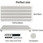2 PCS Water Absorbing Stone Trays for Bathroom Sink & Kitchen Counter,
