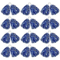 Hooshing 24PCS Pom Poms Cheerleading Blue and Silver Metallic Cheer Pom Poms