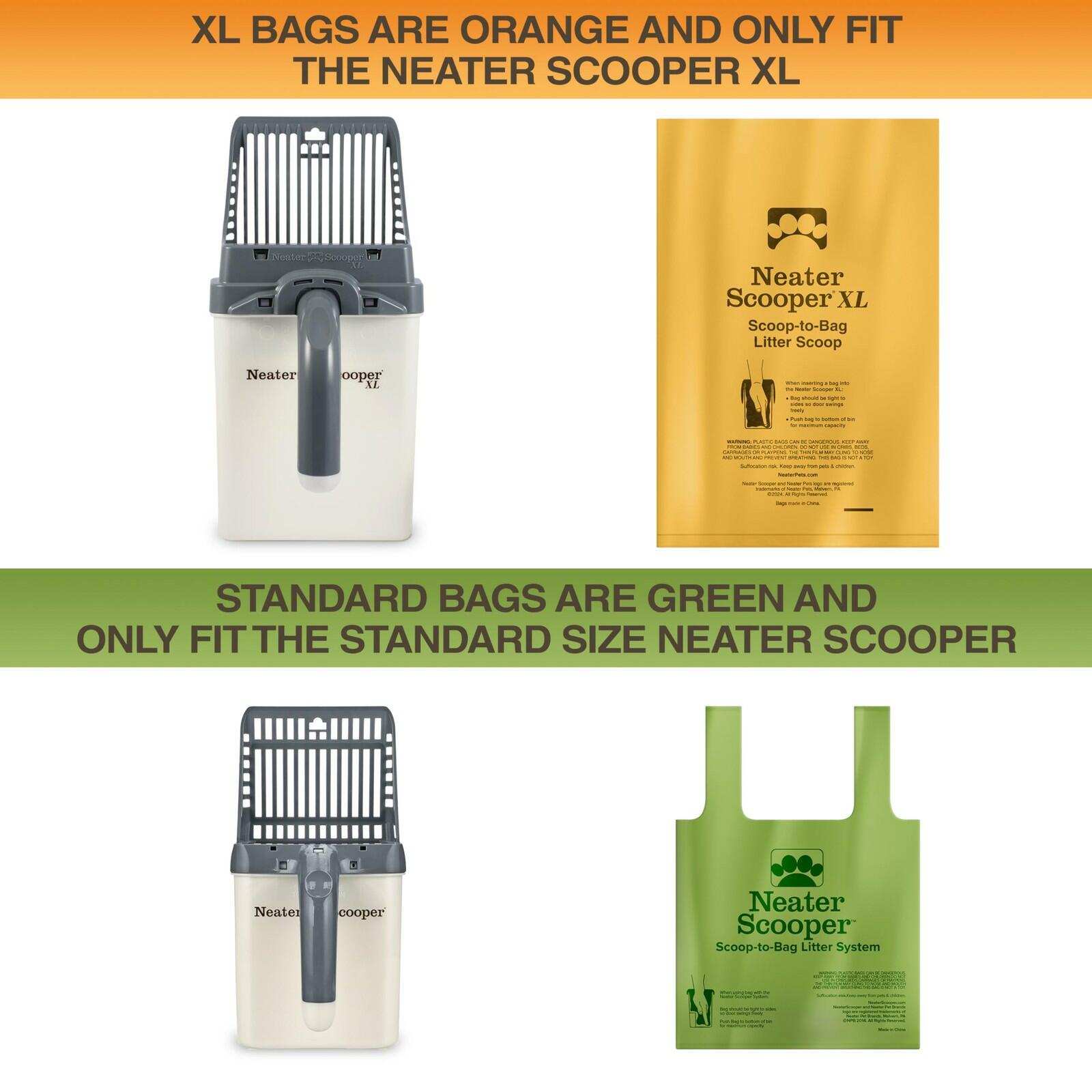 12 Rolls, 180 Count Neater Pets Neater Scooper Bags XL Size Extra-Capacity Waste