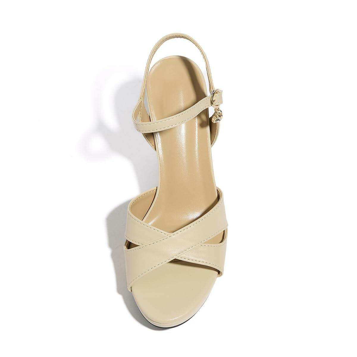 Lyngixko Block Heeled Platform Sandals Chunky Open Toe Shoes for Women