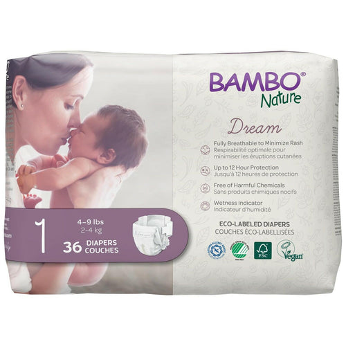 72 Count Bambo Nature Hypoallergenic Baby Diapers, Eco-Labelled Sustainable