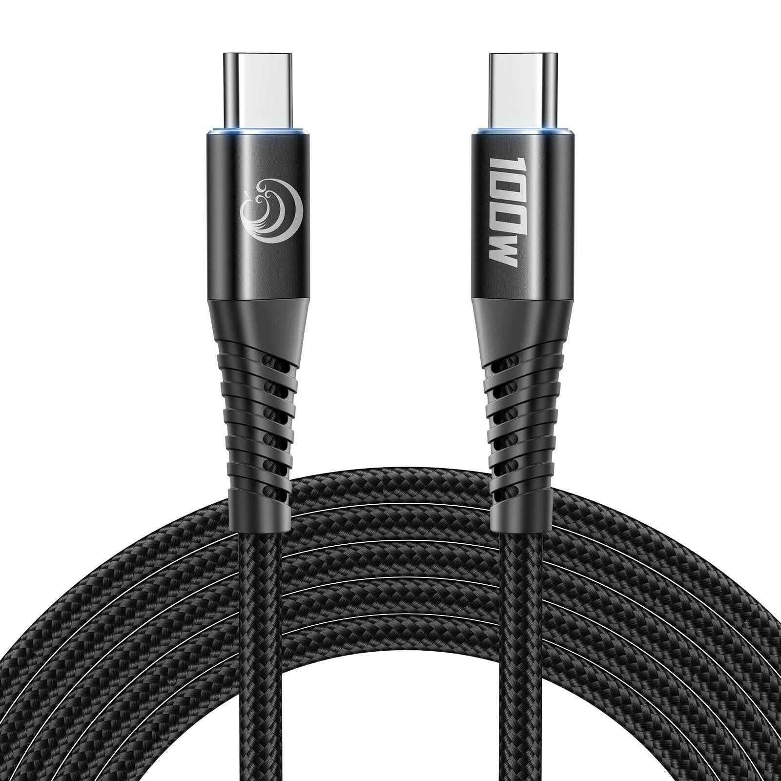 Aioneus USB C to USB C Cable, 10ft 100W Type C to Type C Charger Cord Fast