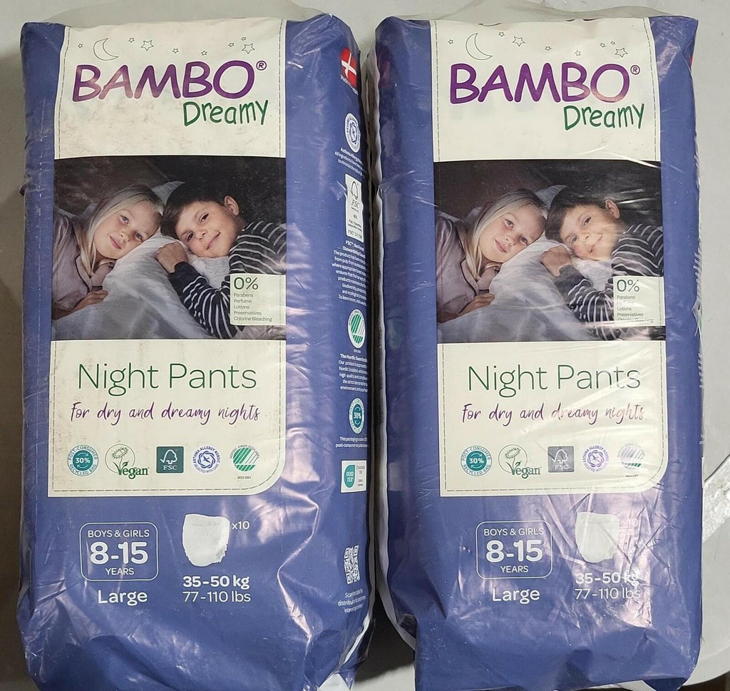 20 Count Bambo Nature Premium Dreamy Night Pants, Pull Up Pants, Eco-Labeled