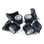 OPEN BOX 4pcs/Set Replacement Luggage Suitcase Wheels Swivel Universal Swivel