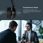 Upgrade ANC & ENC Headset with Microphone for PC, Wireless Headset with Mic for