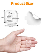 ispneay 50 Mini Light Hooks with Adhesive Strips: Indoor Clear Small String