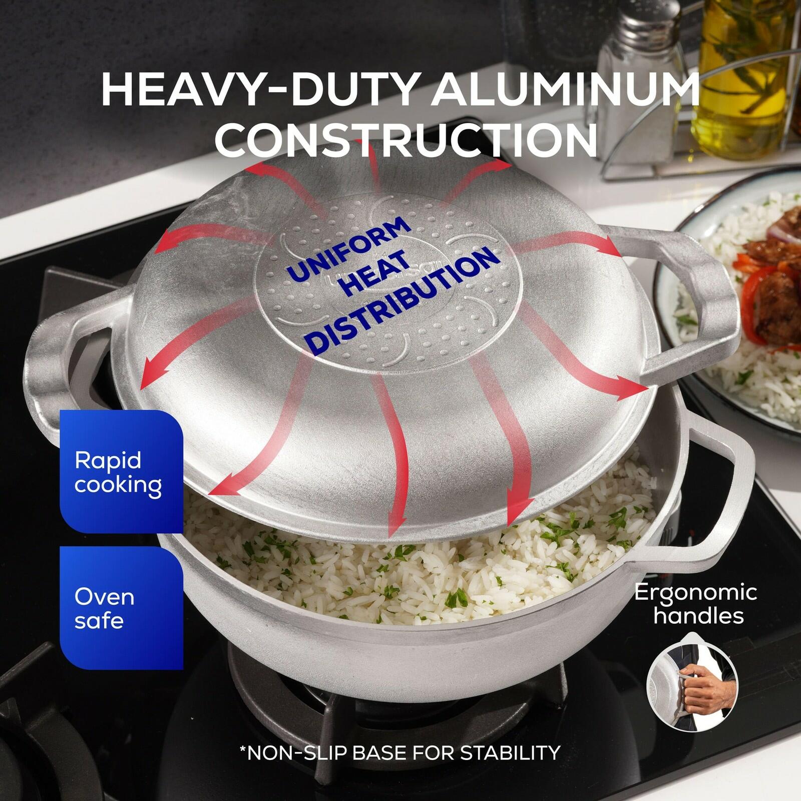 Universal 2-in-1 Caldero (9.4 inch/24 cm), Versatile Dutch Oven Pot with Lid,