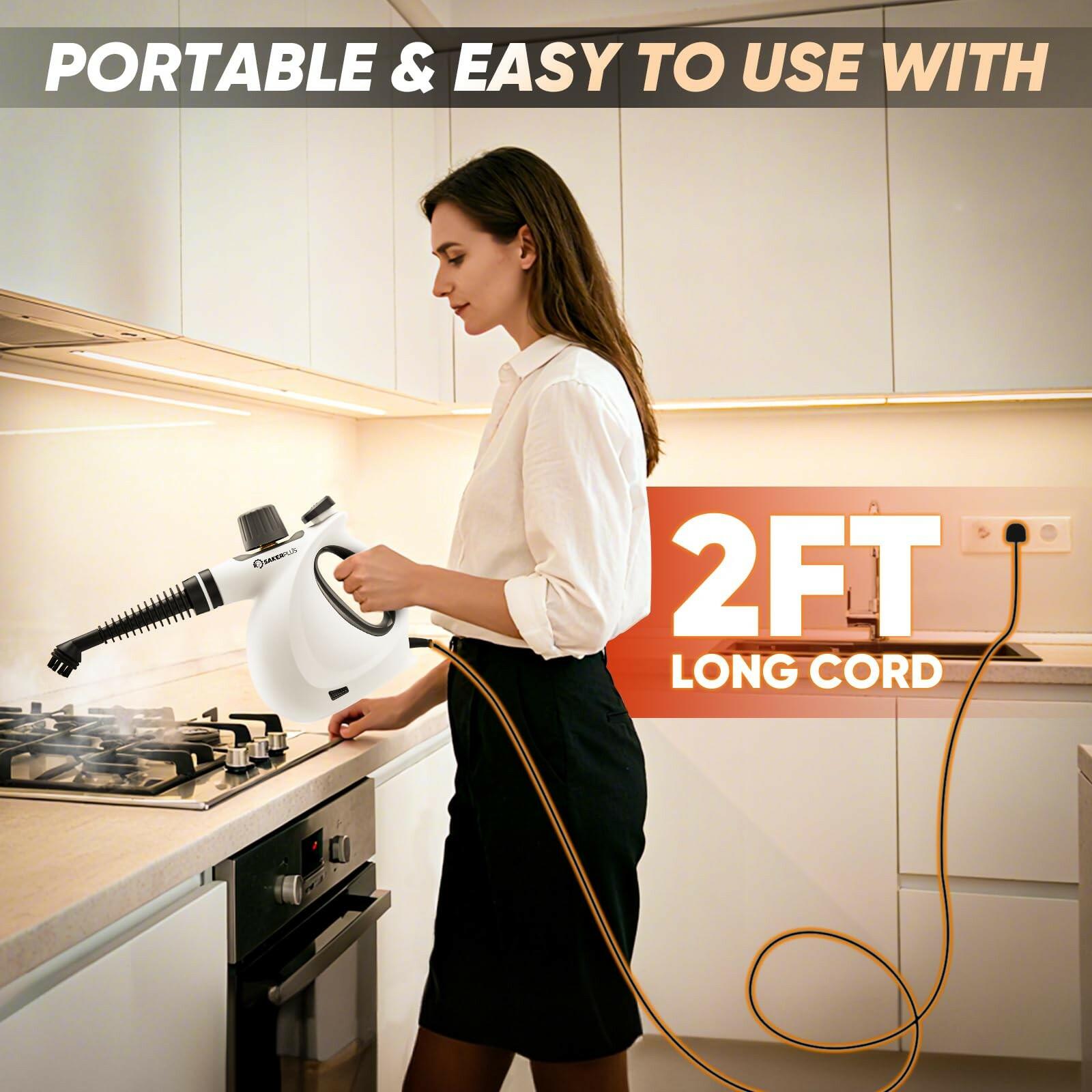 SakerPlus Steam Disinfection Cleaner, Handheld Pressurized Natural Steam Cleaner