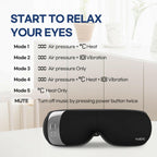Black HuBDIC HubiCare Eye Massager with Heat, Vibration, and Music Helps Relieve