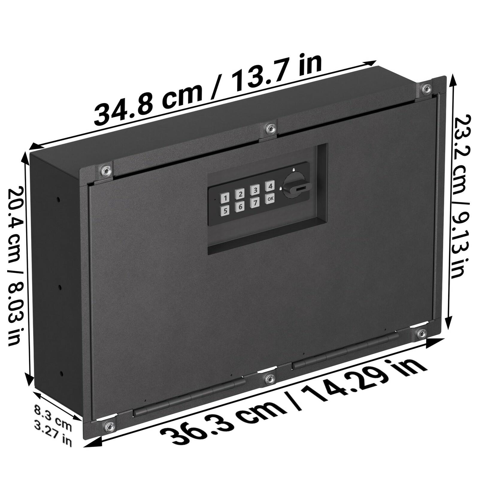 Mboko Hidden Wall Safe w/ Vent Cover Electronic Recessed Home Security