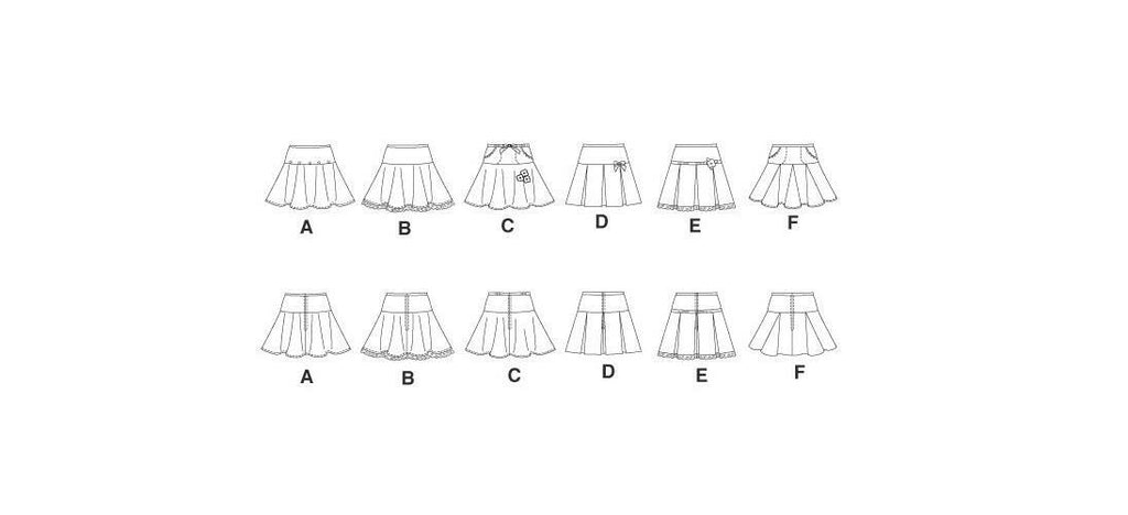 McCall's Patterns M5696 Children's/Girls' Skirts, Size CCE (3-4-5-6)