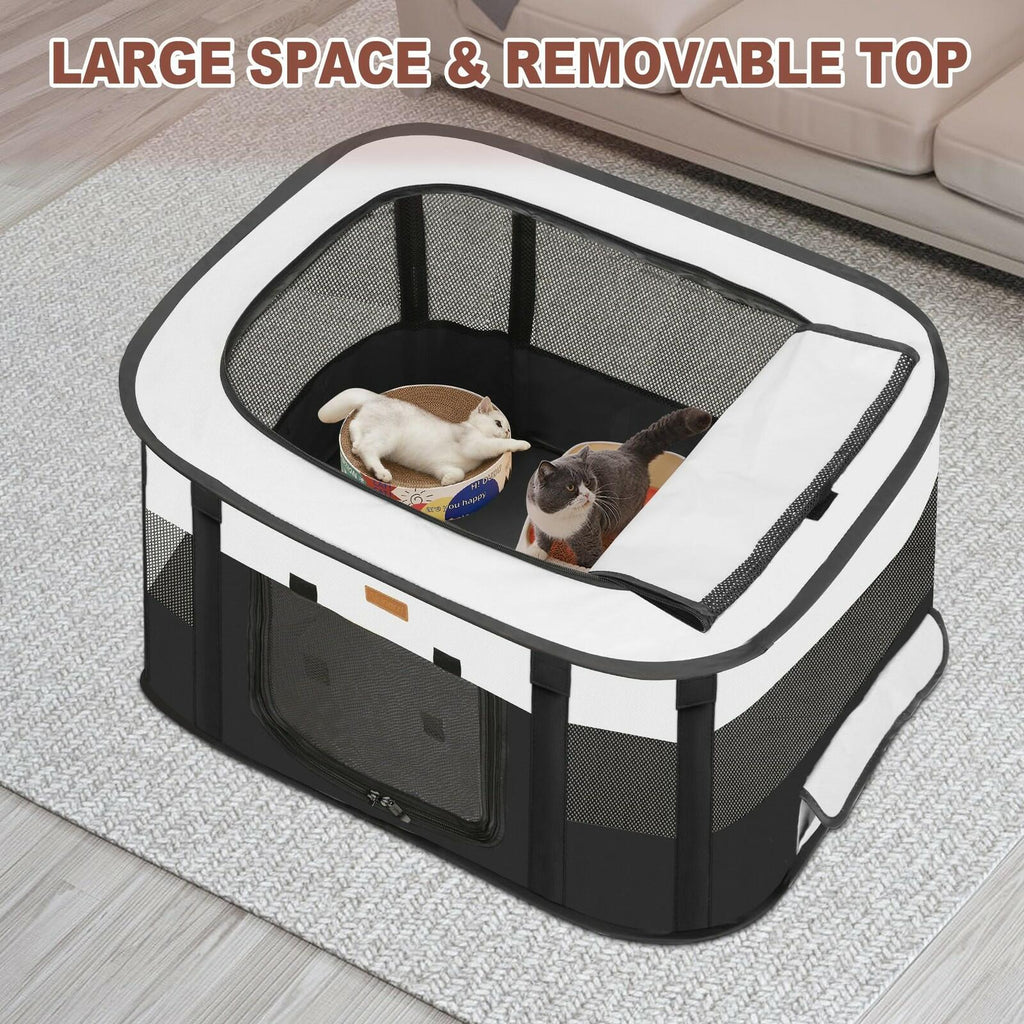 Dog Playpen - Foldable Cat Play Pens for Pubby, Kitten, Rabbit, Portable Pet
