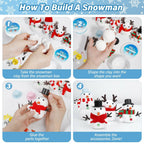 30 Pack Snowman Kit - Build a Snowman Kit DIY Christmas Craft Gifts - Creative