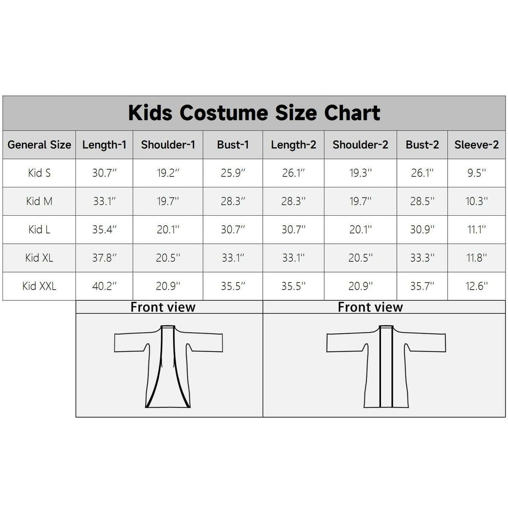 VZQI Halloween Cosplay Costumes Kamado Kids Anime Kimono Halloween Cloak XL
