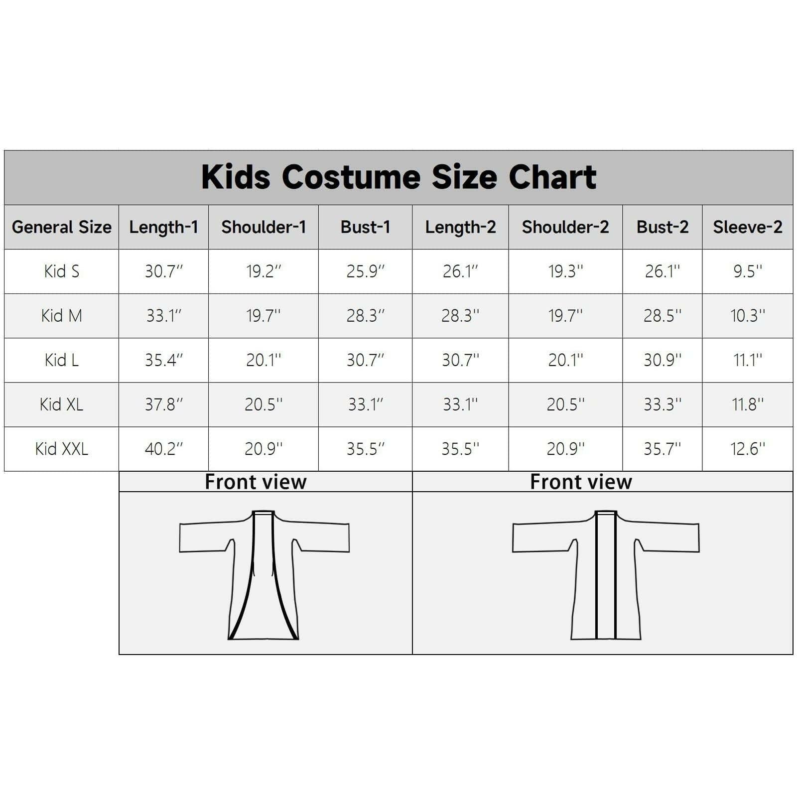 VZQI Halloween Cosplay Costumes Kamado Kids Anime Kimono Halloween Cloak XL
