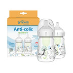 Dr. Brown's Anti-Colic Options+ Wide-Neck Baby Bottle Designer Edition Bottles,