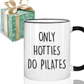 Puouoonyi Only Hotties Do Pilates Coffee Mug Gift for Pilates Lover, Pilates