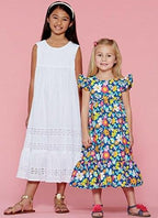 McCall's Patterns Children's/Girls' Sleeveless and Ruffle Sleeve Empire-Waist
