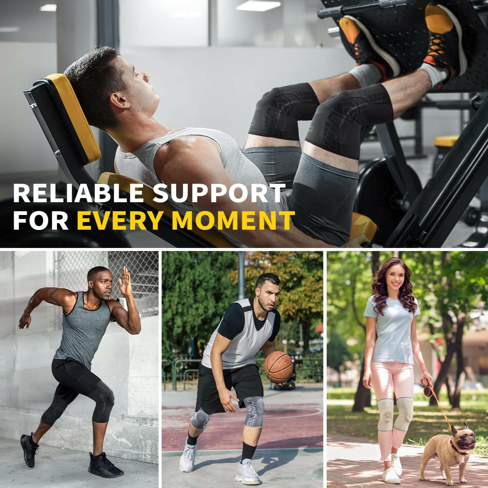 OPEN BOX- CAMBIVO XXL 2 Pack Knee Brace for Men and Women, Knee Sleeves for Men