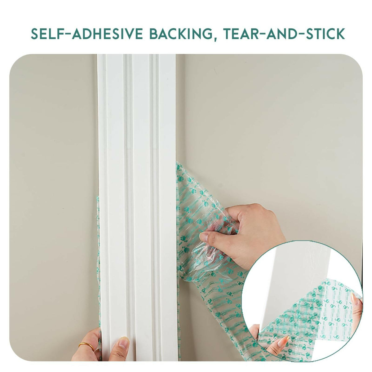 Yefanxi 4-in White EVA molding Peel and Stick Panel, 3D Flexible Fluted self