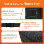SoliSnug Heated Seat Cushion for Office Chair, Thick Heated Chair Pad, Auto Shut