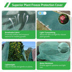 GUKULIVEL Plant Covers Freeze Protection, 10x50ft Green Frost Blanket for