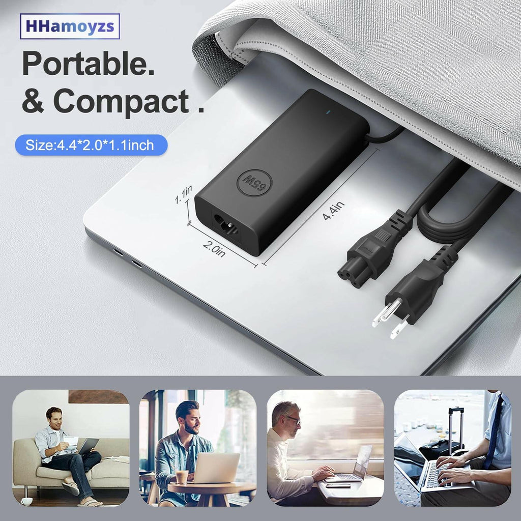 HHamoyzs 65W Laptop Charger USB C - Compatible with Dell Latitude