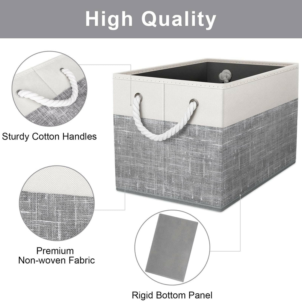 Fab totes Storage Bins [3-Pack], Foldable Storage Baskets for Organizing Toys,