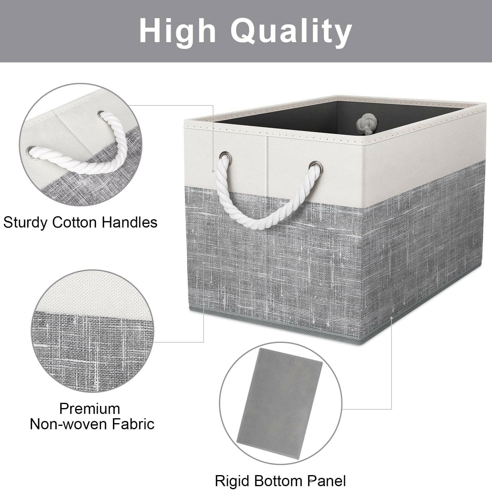 Fab totes Storage Bins [3-Pack], Foldable Storage Baskets for Organizing Toys,