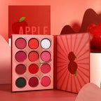 Red Eyeshadow Palette, 12 Colors Matte Shimmer Highly Pigmented Red Goth Makeup