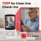 CallToU Elderly Monitor with Camera and Audio, 2-Way Talk Baby Monitors for